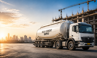 Bulk cement supply illustration